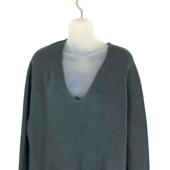 Athleta Grey Hanover V-neck Sweater Size L - Picture 4 of 8